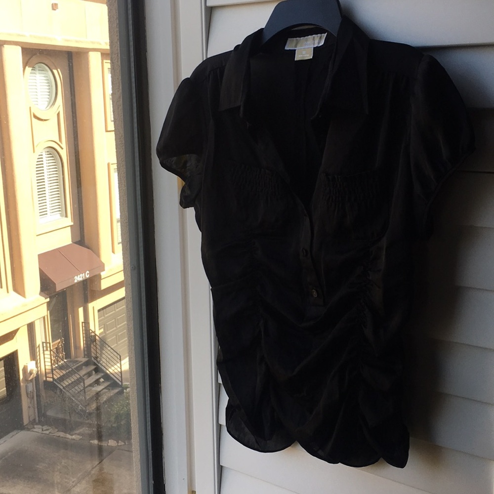 Black Michael Kors blouse with side zipper